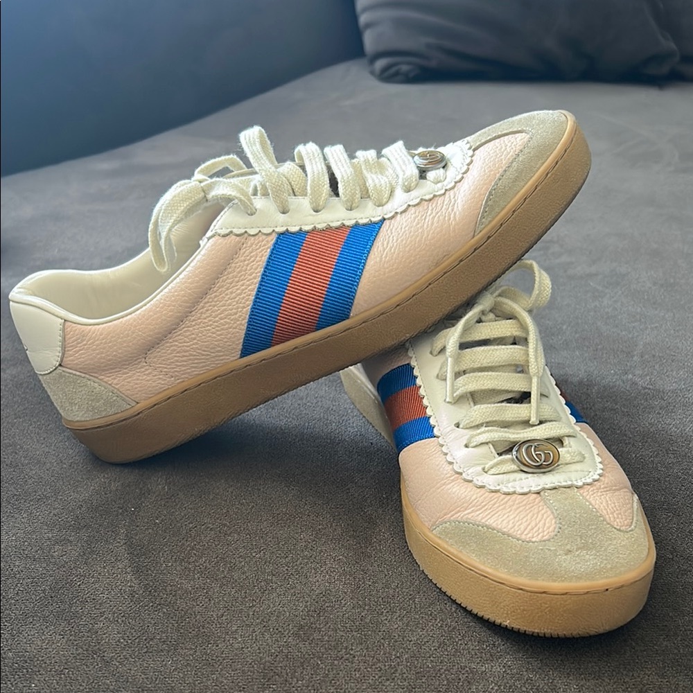Gucci Sneakers with Blue and Red Stripes